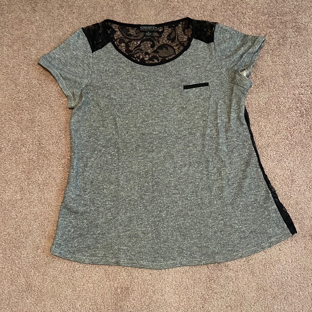 Lace back top